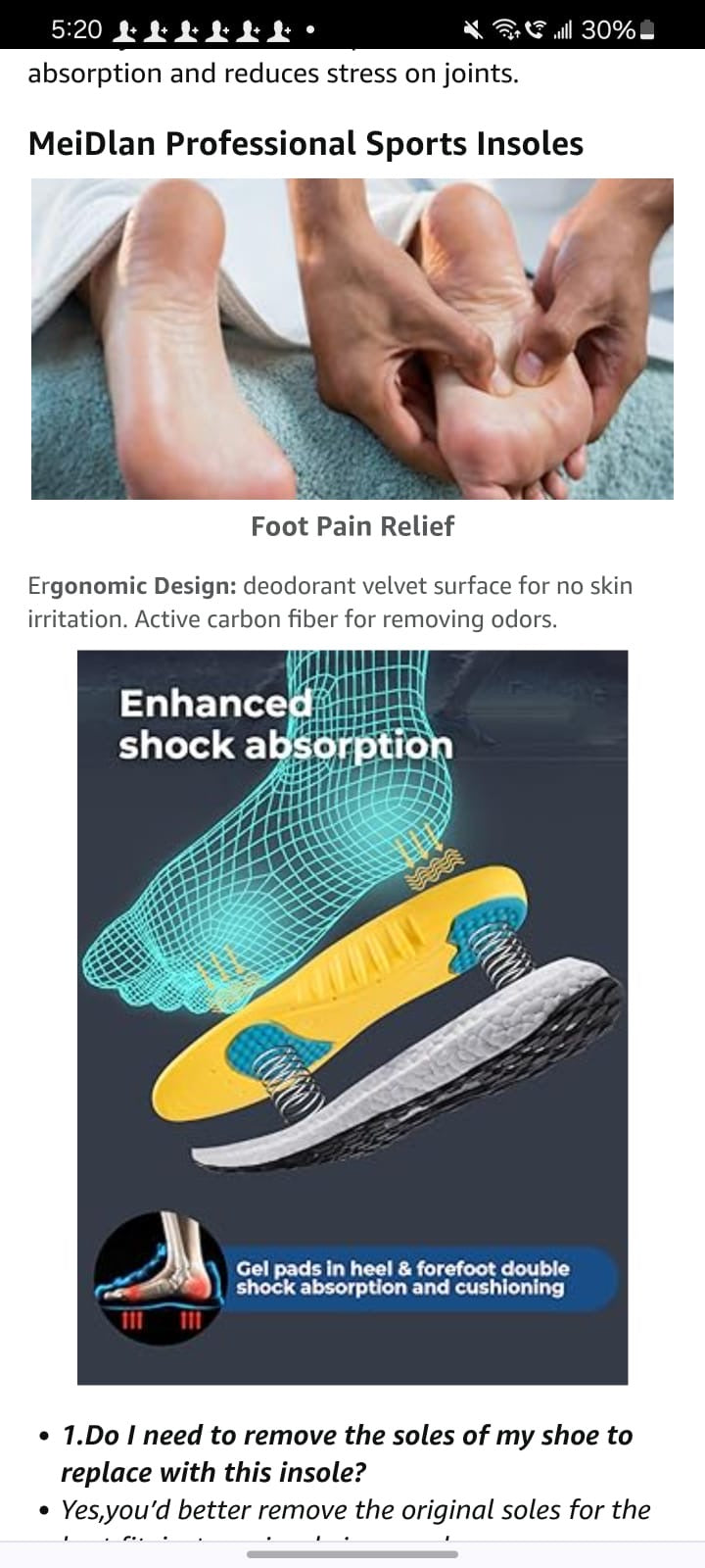 Inner sole medicated brand leftover